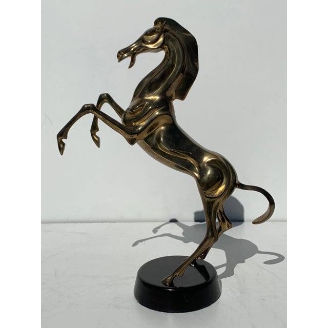 Curtis Jere Art Nouveau Style Brass Horse Sculpture For Sale - Image 4 of 11