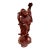 Vintage Chinese Carved Wood Liu Hai Daoist Immortal Rooster Sculpture 11" For Sale