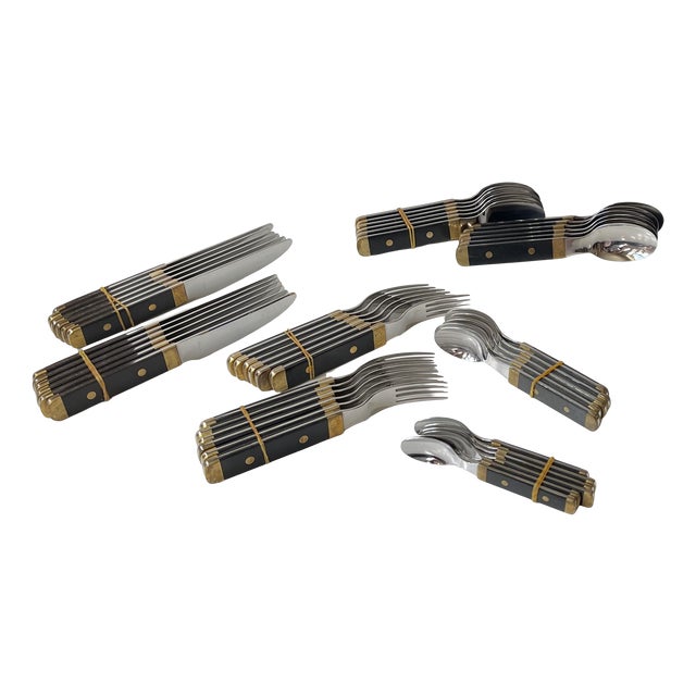 Mid-Century Swedish Viktor Cutlery Service from Gense, 1970s, Set of 47 For Sale