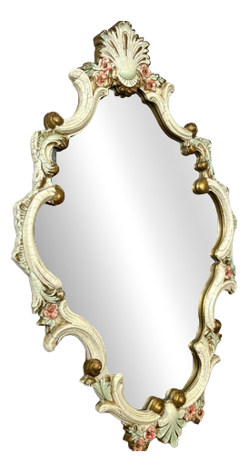 Vintage French Shabby Chic Ornate Wall Mirror