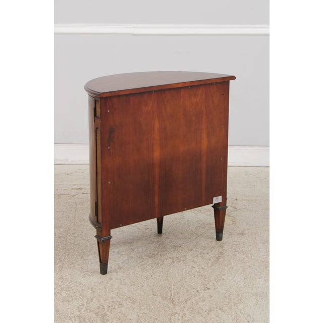 Theodore Alexander 4 Drawer 2 Door Mahogany Demilune Cabinet For Sale - Image 16 of 18