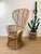 Mid-Century Modern Vintage 1960s Rattan Peacock Chair Italian Modern Gio Ponti Style For Sale - Image 3 of 10