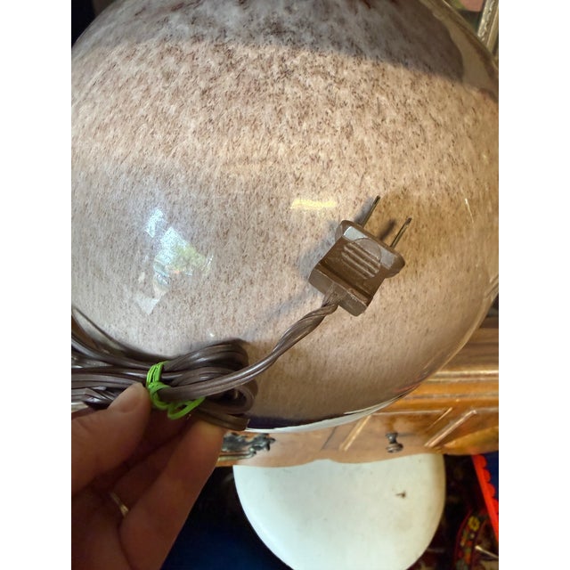 Ceramic 1990s Modern Ceramic Sphere Table Lamp For Sale - Image 7 of 12