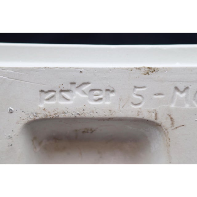 White Reclaimed Rectangular White Ceramic Bathroom Shelf For Sale - Image 8 of 9