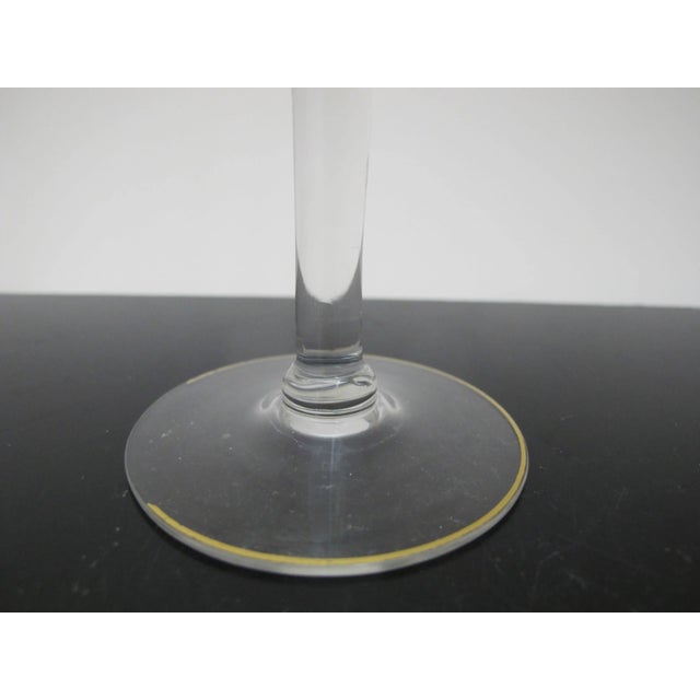 Vintage Hand Painted Colorful Flower & Ribbon Bows Gold Trim Wine Glass For Sale In Portland, OR - Image 6 of 7