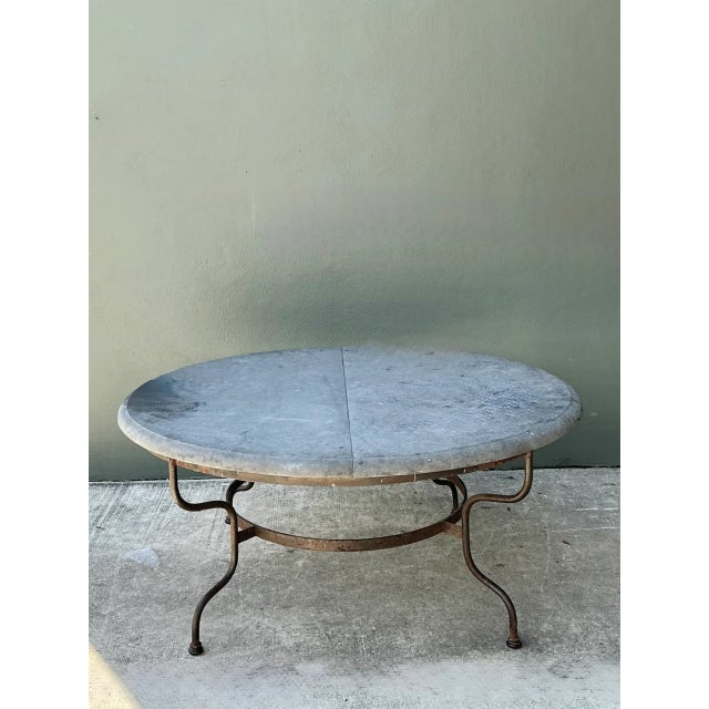 Vintage Monumental Solid Granite Top Dining Table For Sale In West Palm - Image 6 of 12