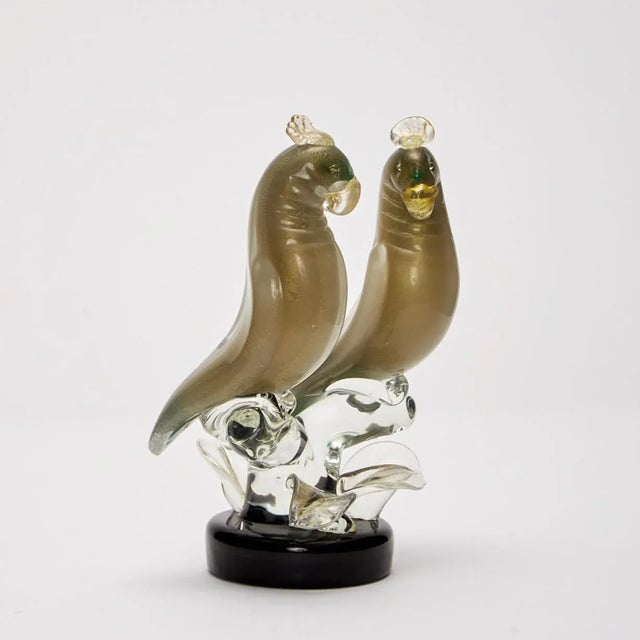 Glass Parrots Sculpture by Alfredo Barbini, 1950 For Sale - Image 3 of 9