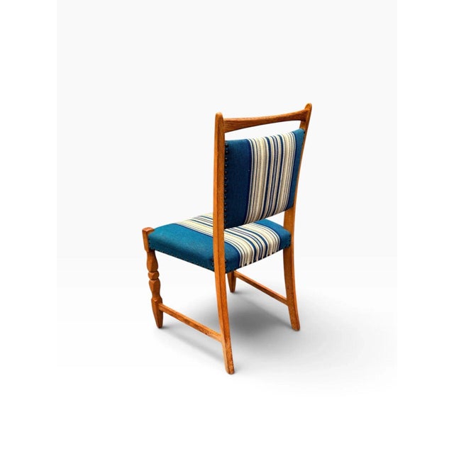 Wood Set of Six Danish Oak Dining Chairs by Henning Kjærnulf For Sale - Image 7 of 12