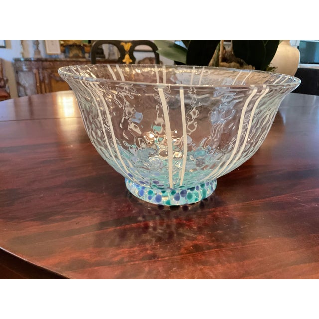 Art Glass Bowl With Confetti and Ribbons For Sale - Image 11 of 13