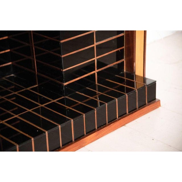 Silver Vintage Bar Fixture with Illuminated Mirror by Brusotti, 1940s For Sale - Image 8 of 16