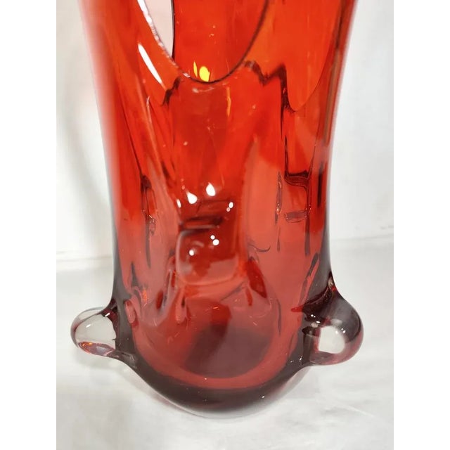 Vintage Italian Glass Vase, 1960s For Sale - Image 3 of 7