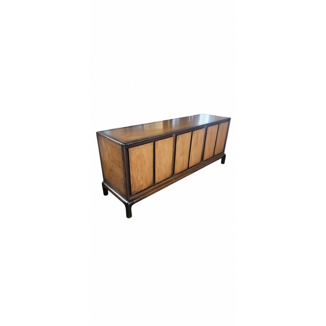 Mount Airy Furniture Company Vintage Mount Airy Mid-Century Modern Credenza Two-Tone Walnut Finish For Sale - Image 4 of 13