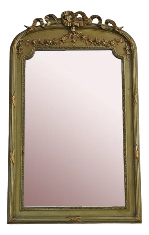 Large Antique Gilt Overmantle Wall Mirror, 1900s