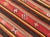 Red 1960s Vintage Striped Turkish Kilim Rug - 71" X 80" For Sale - Image 8 of 11