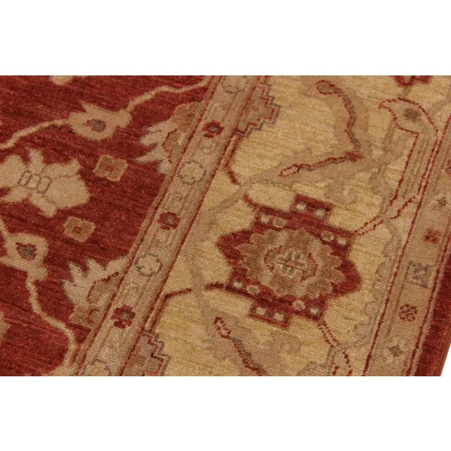 Textile 1990s Shabby Chic Kafkaz Red/Gold Wool Rug -8'6 X 11'5 For Sale - Image 7 of 8