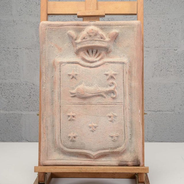 Coat-of-Arms Plaque in Terracotta, 1970s For Sale - Image 5 of 5