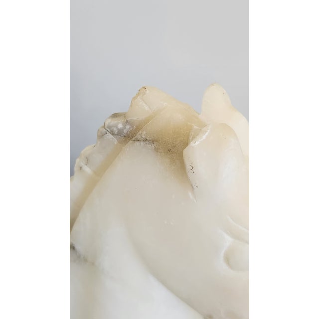 Stone Vintage Carved Marble Horse Head Bookends, Pair For Sale - Image 7 of 18