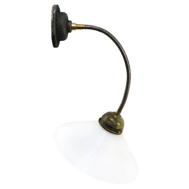 Mid-Century Opaline Glass Sconce For Sale