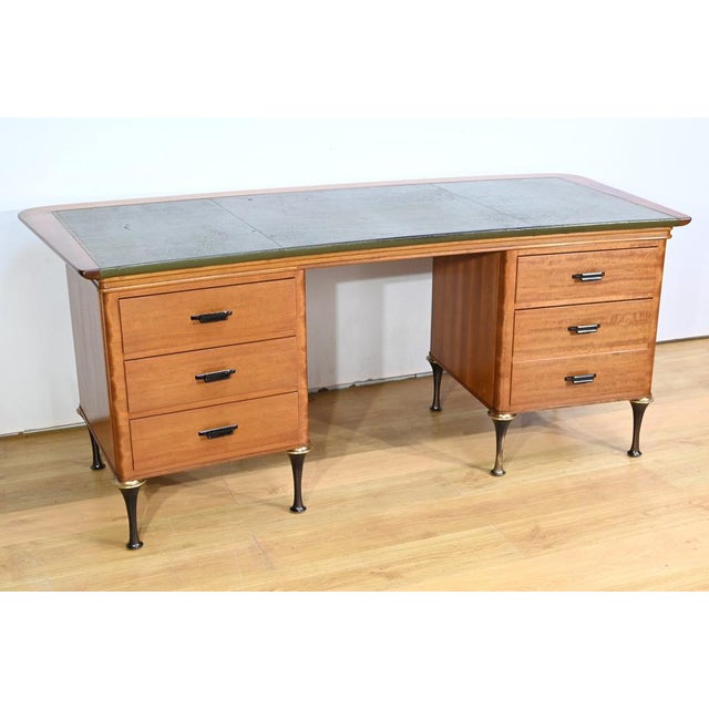 Mahogany Architects Desk, 1970s For Sale - Image 4 of 18