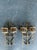 Mid 20th Century Vintage Boho Distressed Wrought Iron Candle Sconces- A Pair For Sale - Image 5 of 12