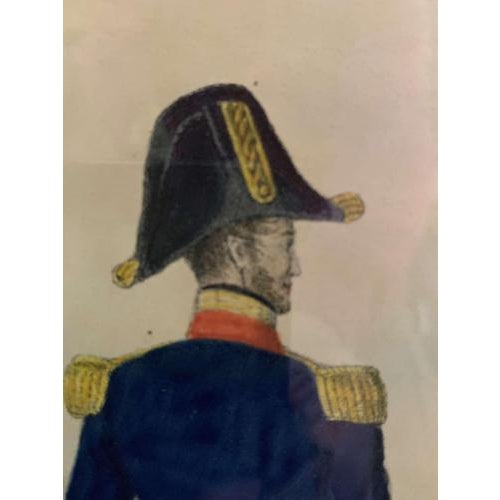 Naval Captains, Plate 5, 19th Century, Coloured Print, Framed For Sale - Image 8 of 10
