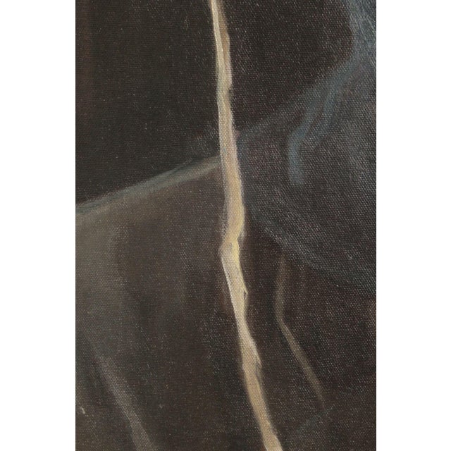 Brown Qimin Liu Contemporary Oil Painting Portrait, 'Man with Odd Hat' For Sale - Image 8 of 12