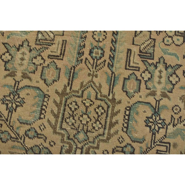 1980s Tabriz Rug 9’8” X 12’9” Pink Wool Vintage Distressed Hand-Knotted Carpet For Sale - Image 5 of 15