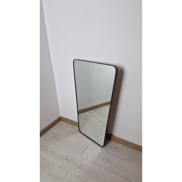 1950s Vintage Mirror with Brass Sinuose Frame in the style of Gio Ponti, 1950s For Sale - Image 5 of 9