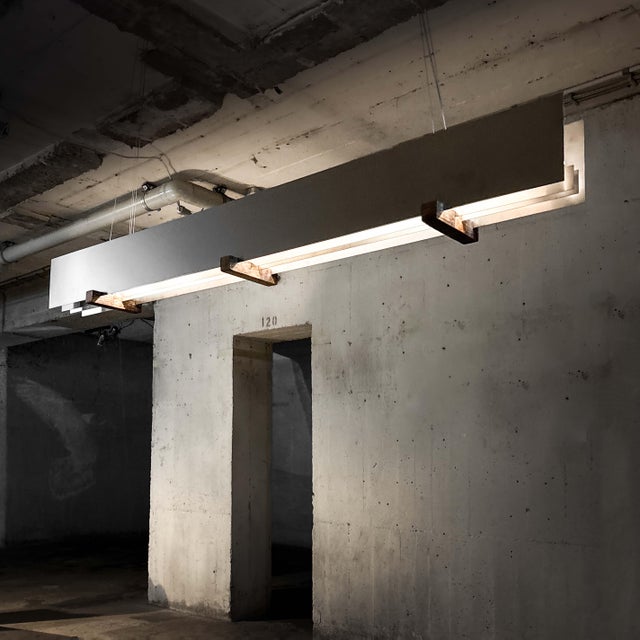 Maroon Aluminium Ceiling Lamp by Case Studios For Sale - Image 8 of 10