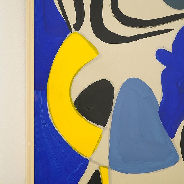 1970s Aldo Gentilini, Composition, Tempera on Cardboard, 1970s For Sale - Image 5 of 10