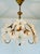 Pair Match Vintage Murano Style Glass Daisy Chandelier With Handcrafted White Floral Details For Sale - Image 10 of 13