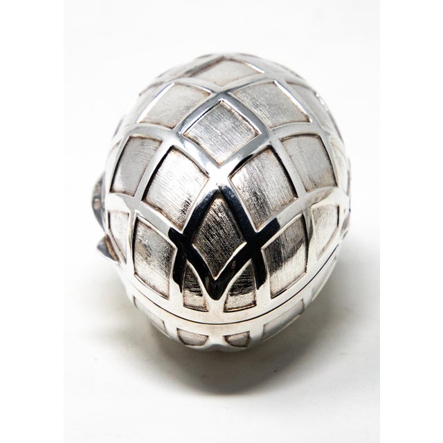 Sterling Silver Decorative Egg Box For Sale In Nashville - Image 6 of 11