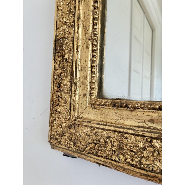 Wood Large Antique French Louis Philippe Giltwood Mirror – Late 19th Century For Sale - Image 7 of 11
