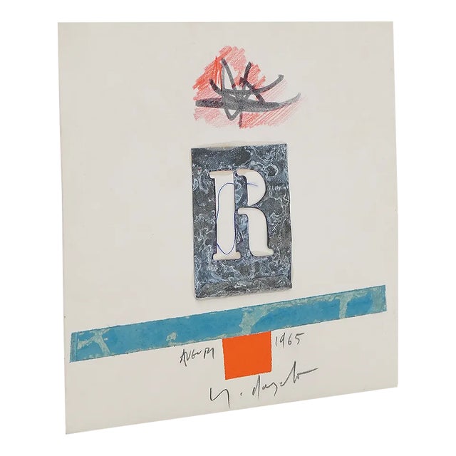 Sergio d'Angelo, Composition, 1960s, Mixed Media on Cardboard and Collage For Sale