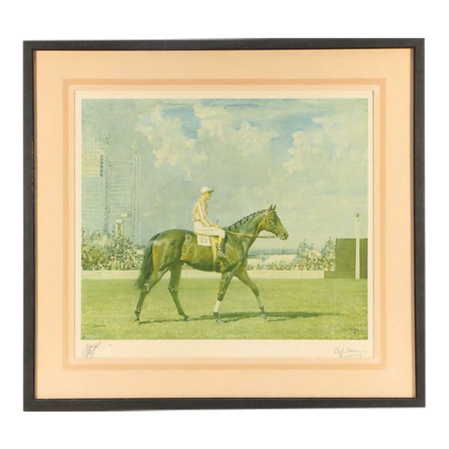 Mid 20th Century Alfred Munnings Equestrian Lithograph "Solario" Race Horse For Sale