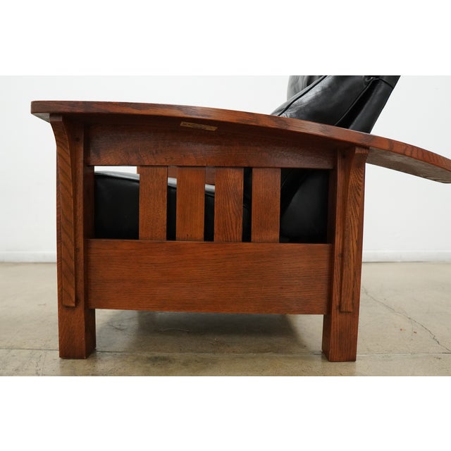Stickley Bustle Back Bow Arm Morris Recliner For Sale - Image 15 of 16