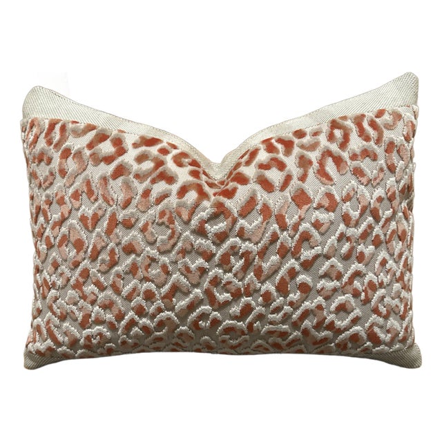Handcrafted Decorative Raspberry Blush Leopard Print Pillow Cover For Sale