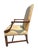 Hepplewhite 1990s Southwood Mahogany Lolling Chair / Martha Washington Armchair in Gold Strié For Sale - Image 3 of 11