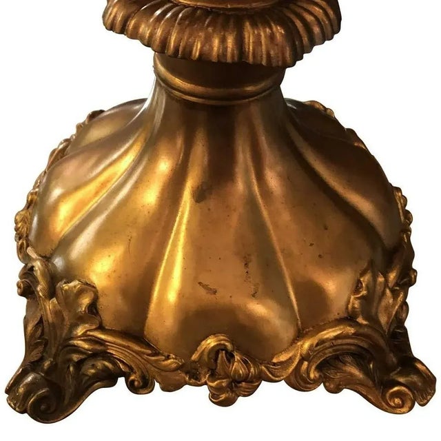 French 7 Light Bronze Candelabras - a Pair For Sale In Los Angeles - Image 6 of 7