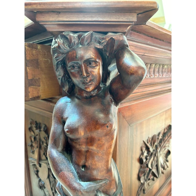 Antique Renaissance Revival Executive Desk For Sale - Image 9 of 10