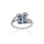 1.48ct Blue Sapphire & Diamond Cluster Ring in 14k White Gold Size 8 For Sale - Image 9 of 17