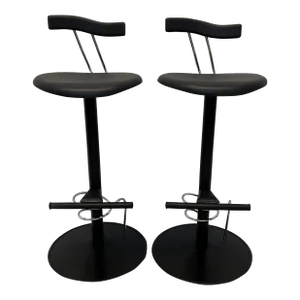 Postmodern Memphis Style Bar Stools, Italy 1980s - a Pair