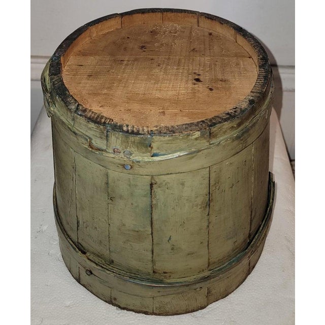 Paint 19th Century Original Painted Bucket For Sale - Image 7 of 7
