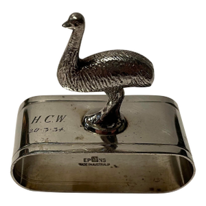 1934 Ostrich Silverplate Napkin Ring