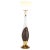1950s Tall Brown Dots Porcelain Table Lamp With Torchiere Shade For Sale - Image 5 of 5