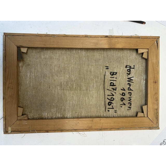 Adolfo Abejon Jon Wedewer, Informel, 1961, Mixed Media For Sale - Image 4 of 13