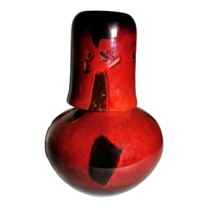 Vintage La Rochère French Night Bottle Blown & “Incamiciato” Glass- 2 Pieces