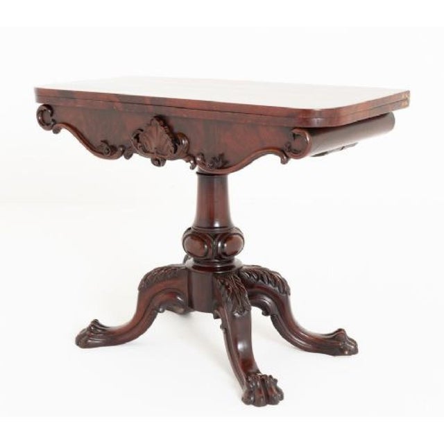 Irish Card Table in Mahogany, 1860s For Sale - Image 4 of 12
