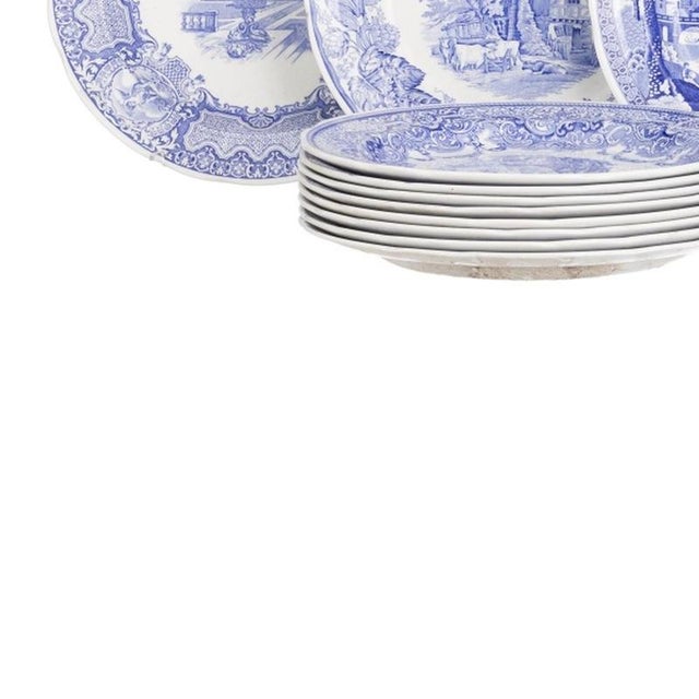 Earthenware Spode Earthenware Plates, Set of 12 For Sale - Image 3 of 6