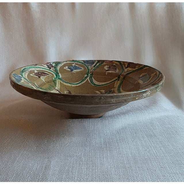 Antique Mexican Talavera Decorative Bowl For Sale - Image 4 of 6